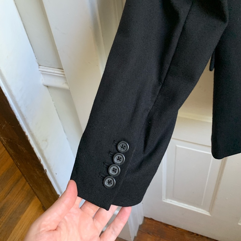 J Crew Regent Blazer Black Wool Size 8 - Picture 8 of 9